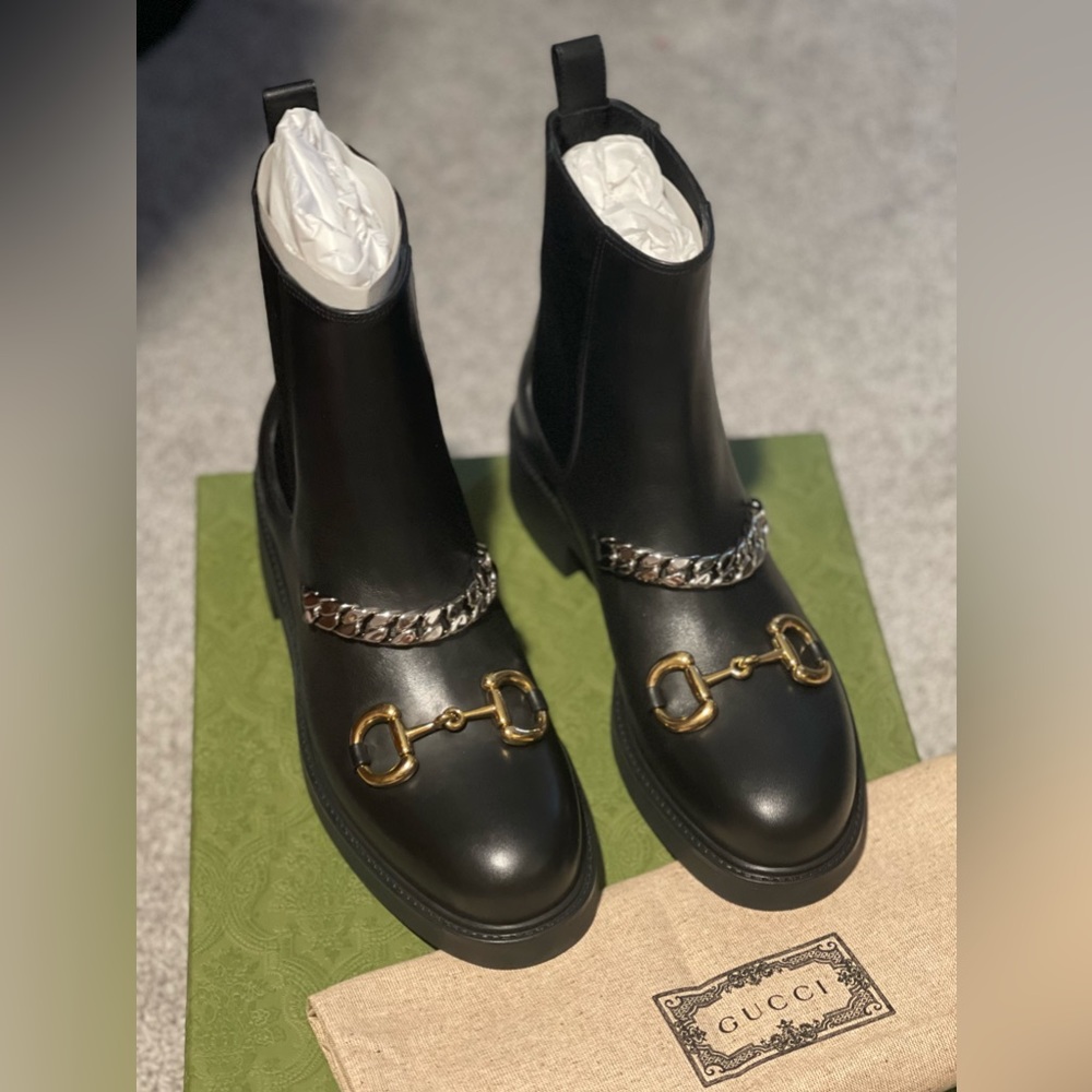 Gucci horsebit two tone boots